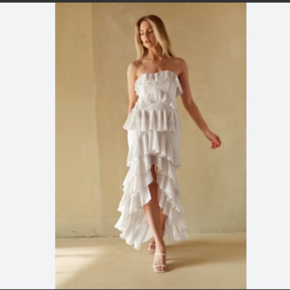 Threads :  Ruffled Strapless Dress